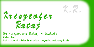 krisztofer rataj business card